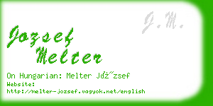 jozsef melter business card